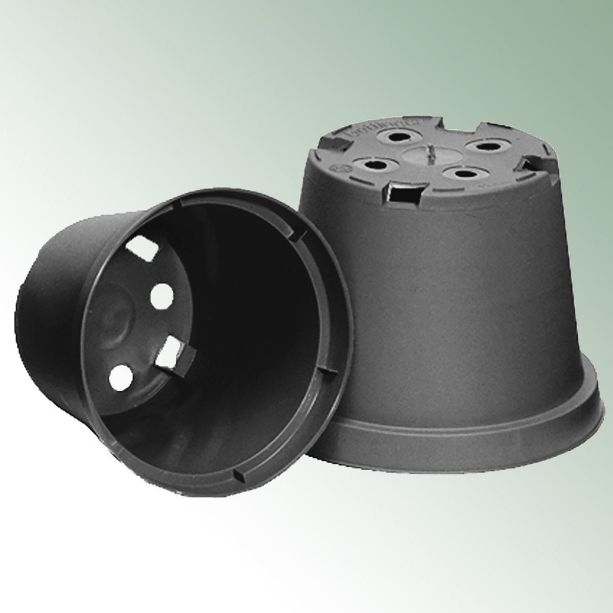 Round pots G 11x8,5 cm black