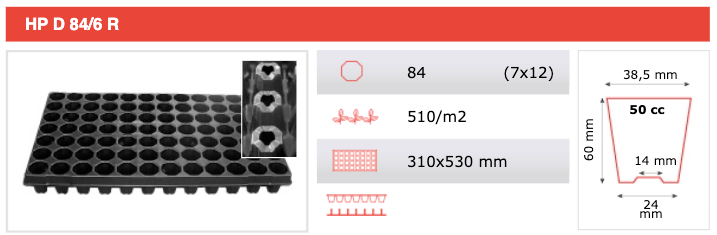 Propagation Tray HPD84/6RB (box of 50)