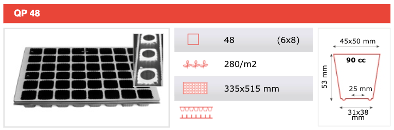 Propagation Tray QP48B (box of 25)