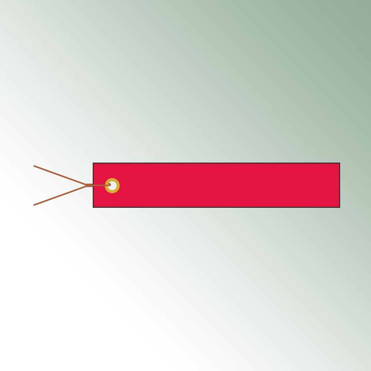 Hanging Labels 10x1,8cm red, unprinted No./pack = 250 pieces