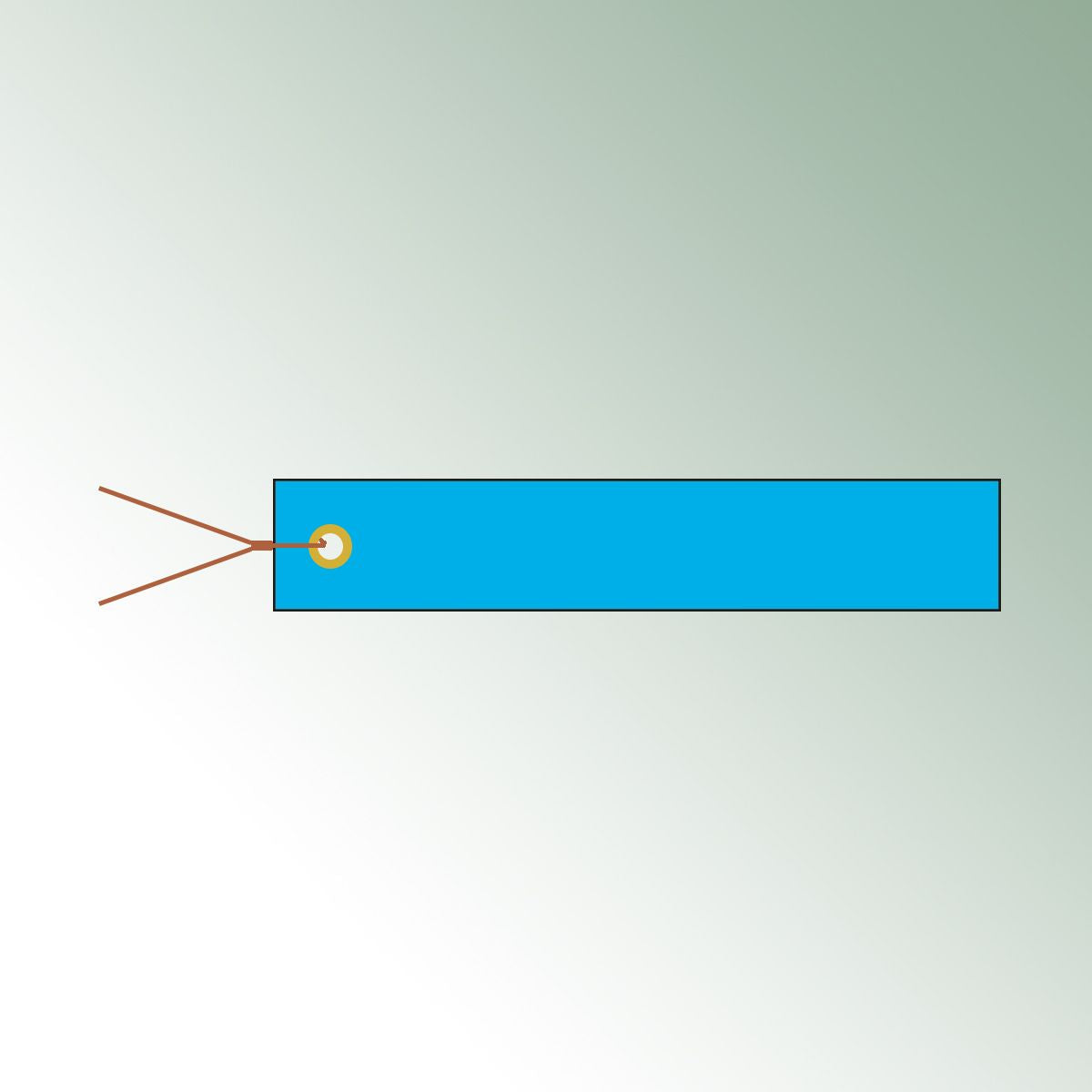 Hanging Labels 10x1,8cm blue, unprinted No./pack = 250 pieces