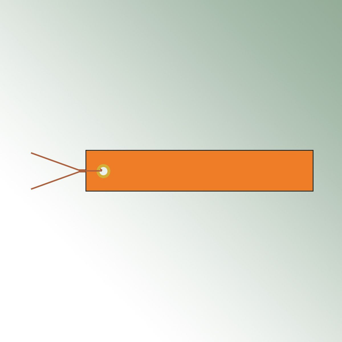 Hanging Labels 10x1,8cm orange, unprinted No./pack = 250 pieces