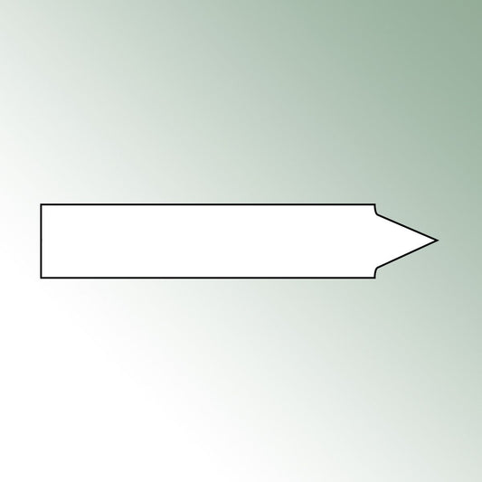 Stick Labels 8x1,4cm white, unprinted No./pack = 500 pieces