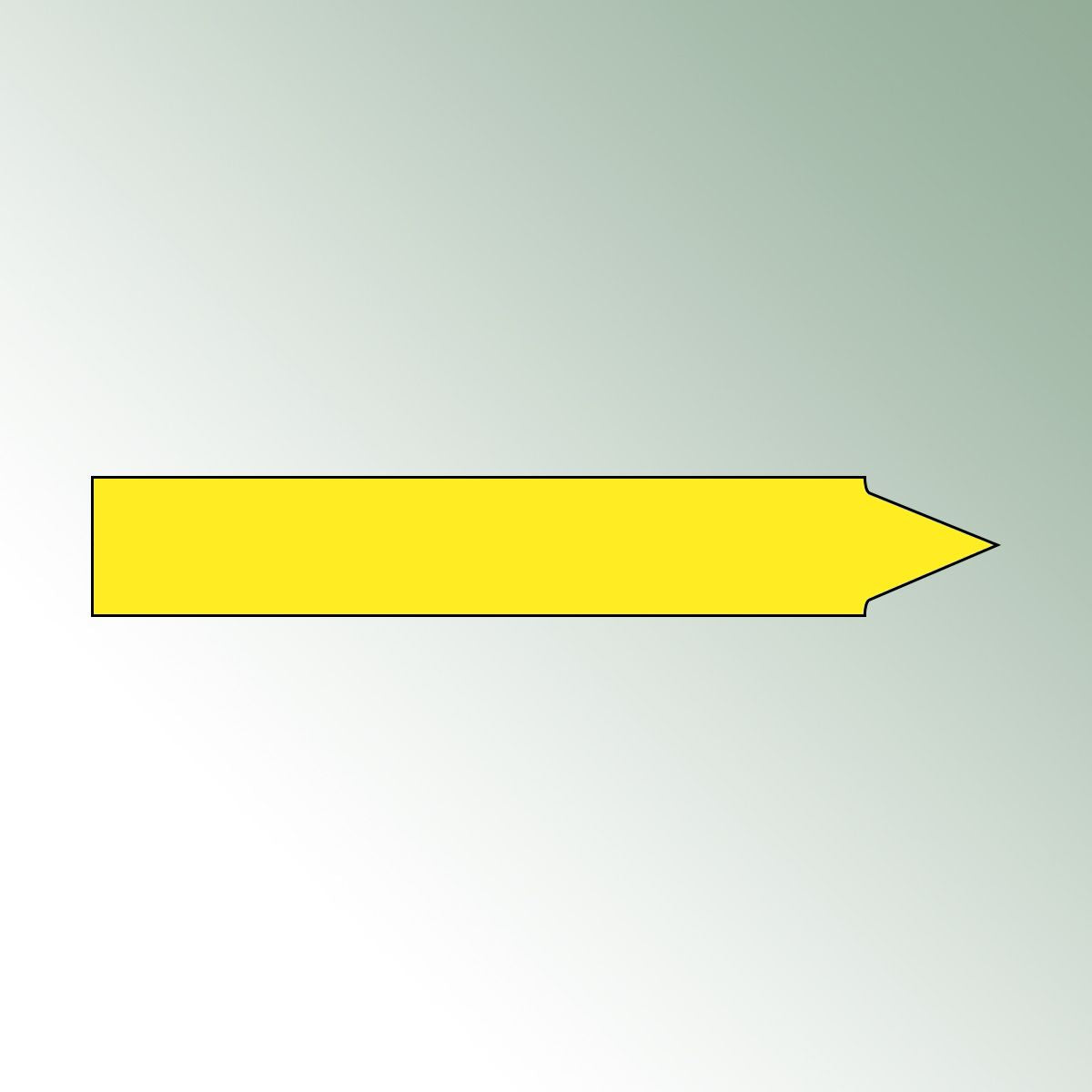 Stick Labels 12x1,8cm yellow, unprinted No./pack = 500 pieces