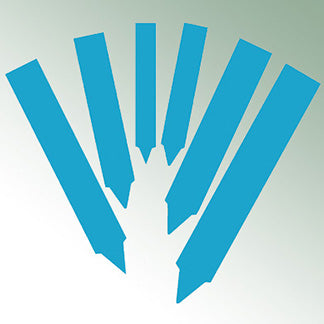 Stick Labels 12x1,8cm blue, unprinted No./pack = 500 pieces