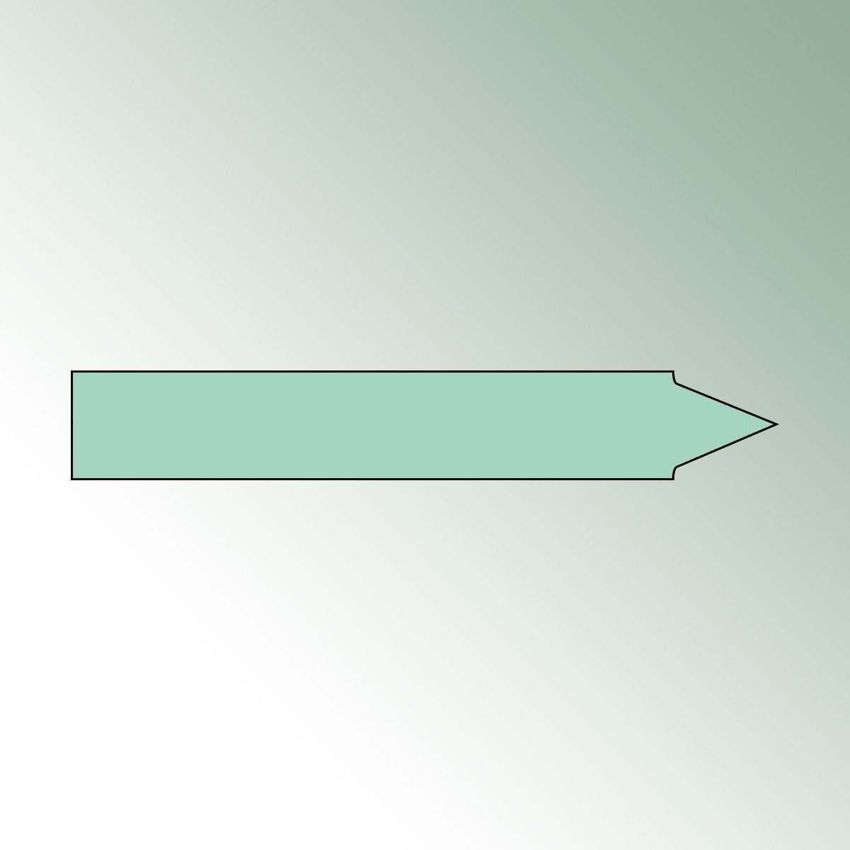 Stick Labels 12x1,8cm green, unprinted No./pack = 500 pieces