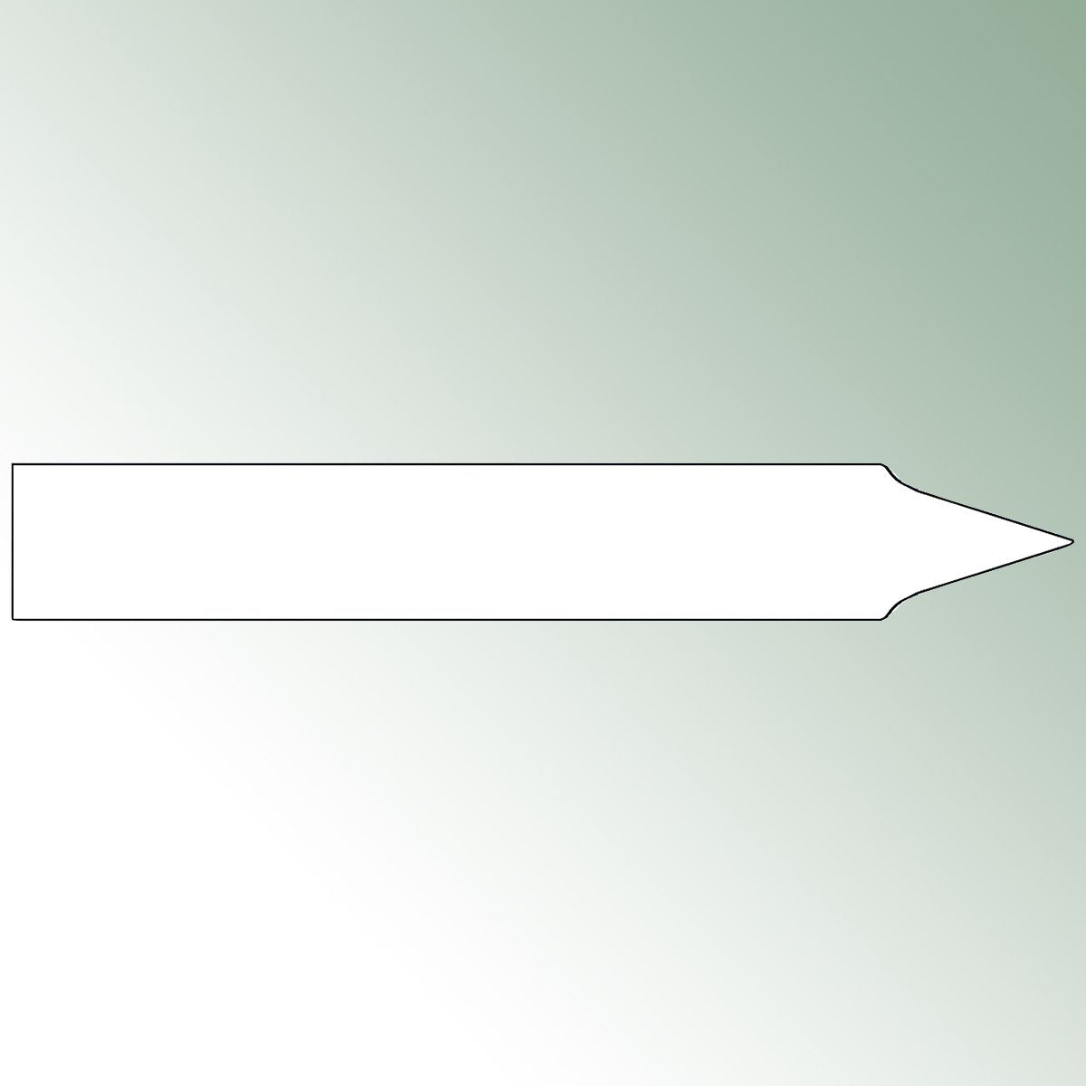Stick Labels 14x2,0cm-0,6mm white, unprinted No./pack = 250 pieces