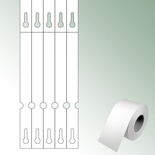 Thermal-Transf. Loops 200x20 white, unprinted No./roll = 3000 pieces