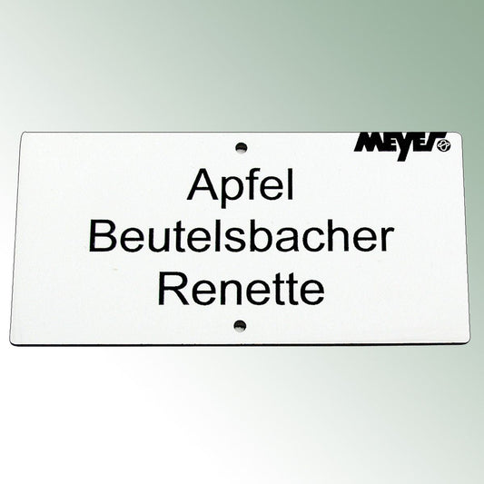 Acrylic Engraved Label 12x6m - White with Black Font
