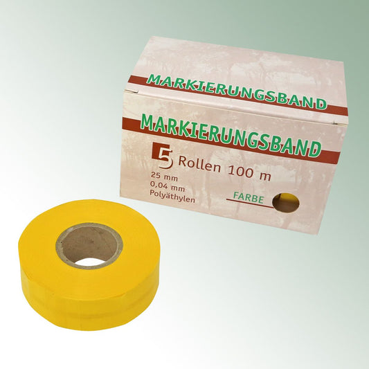 Marking Tape 25mm Yellow Roll = 100 m