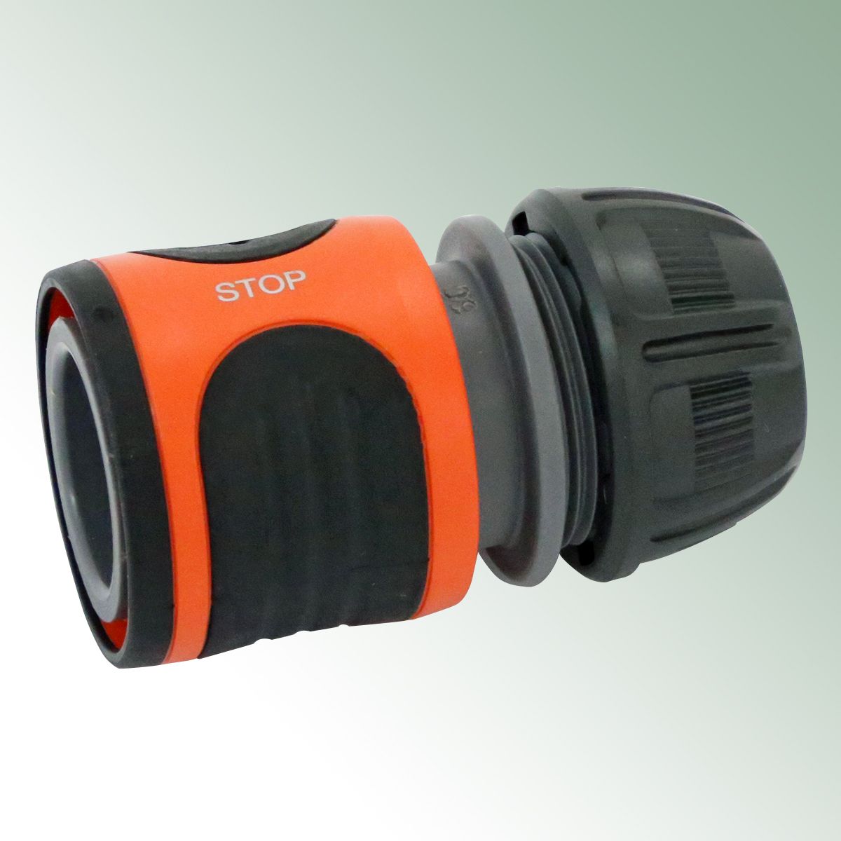 Gardena Hose Tail Connector with Water Stop - 1/2" and 5/8"