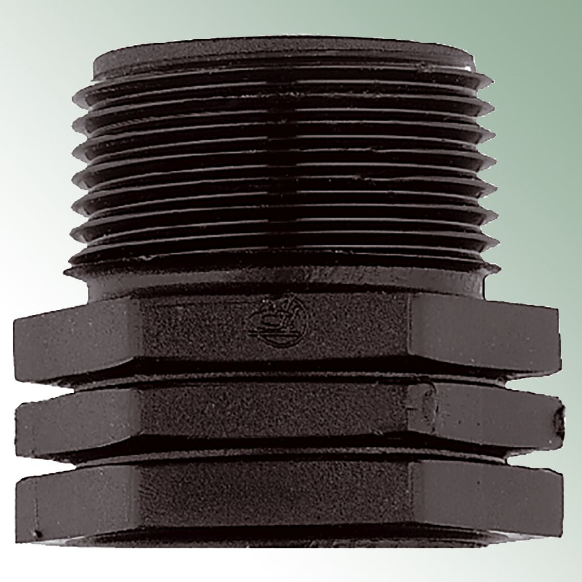 Threaded Reducing Bush 1 Male x 3/4 Female Thread, Plastic with O-Ring