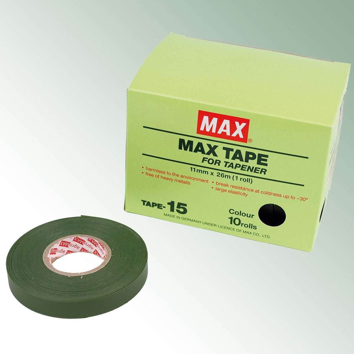 Plastic Ribbon HTB-NL 0,15 green, roll = 26 m