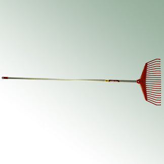 Nylon Lawn Rake with glass fibre handle Red