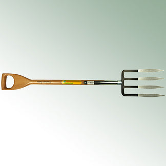 Digging Fork 4-tined with D-grip-handle with Shaft Socket