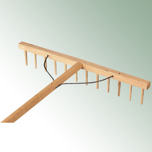 Wooden Rake 60cm - with 12 Straight Tines