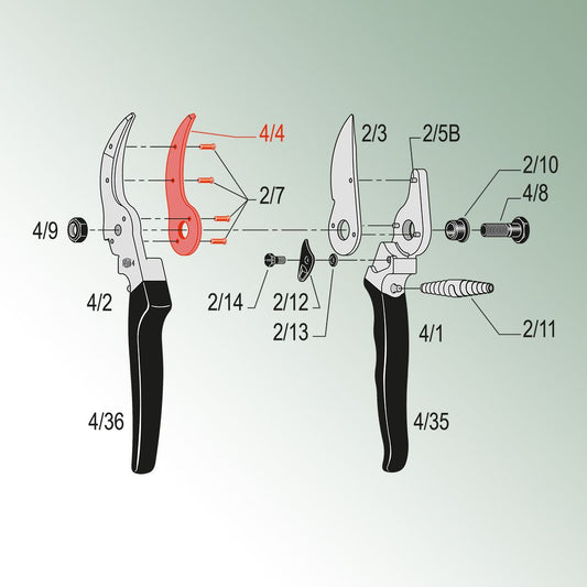 Felco Counterblade with 4 rivets for Model 4