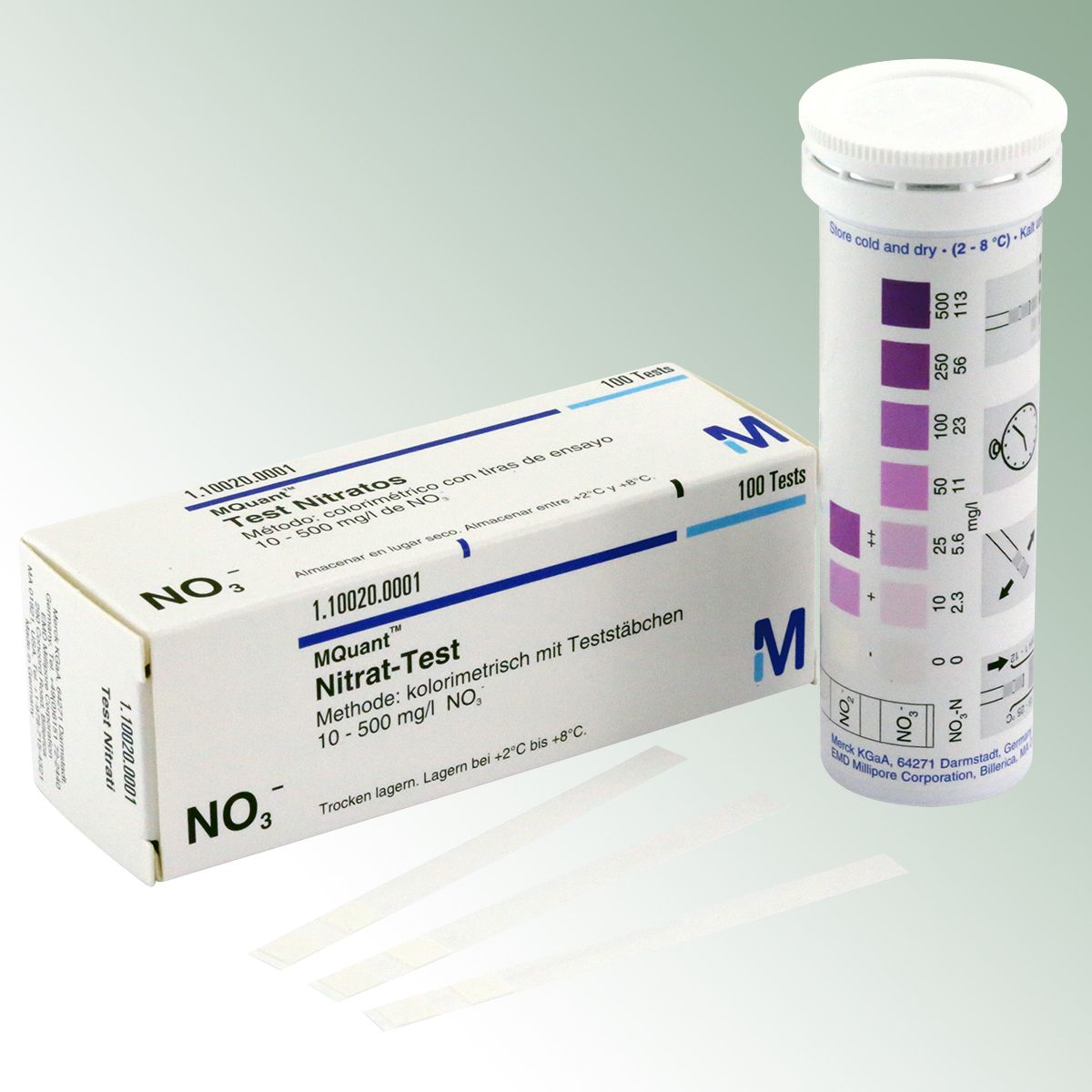 nitrate test strips content = 100 pieces