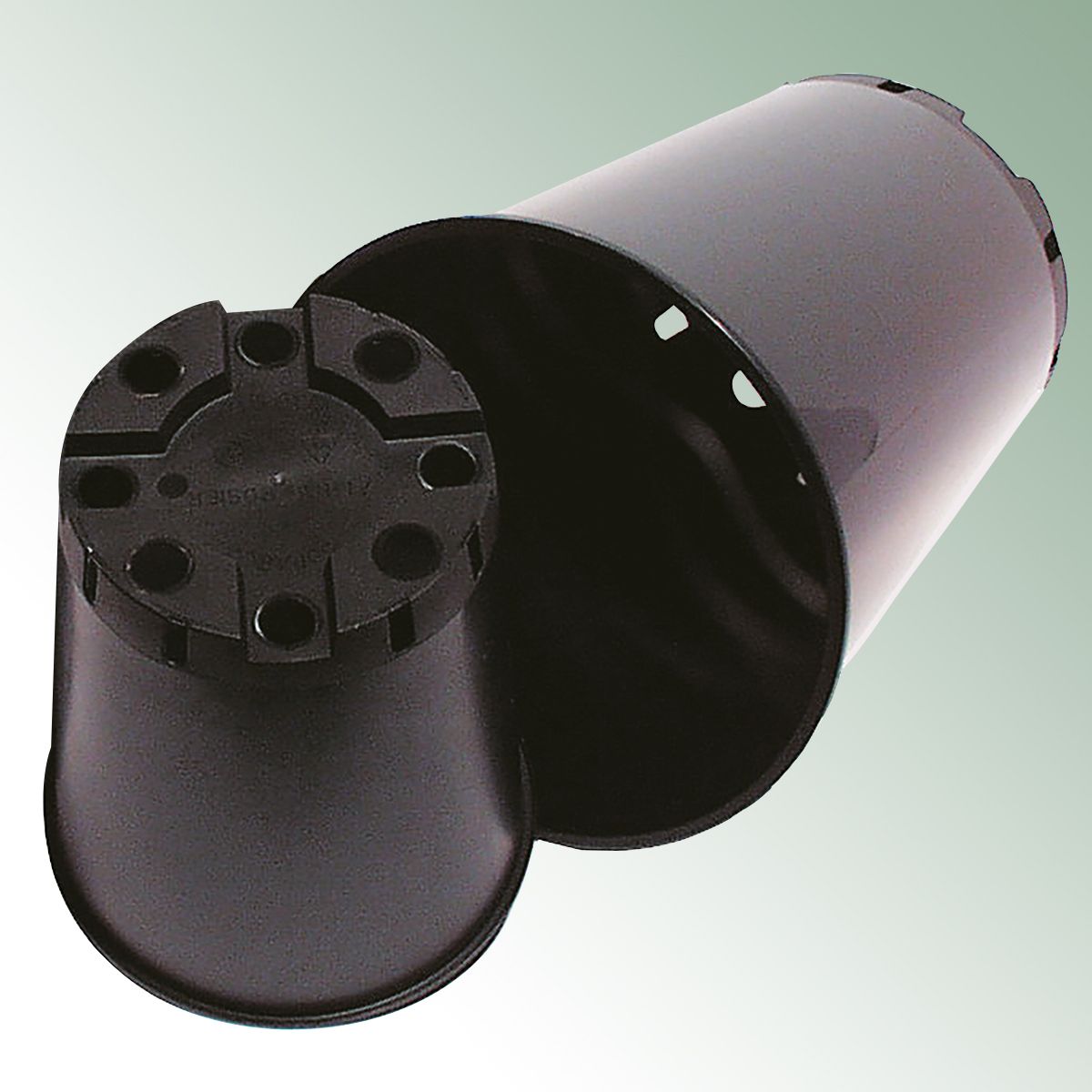 Rose Pot 4,0 l round black pallet = 2160 pieces with label slot