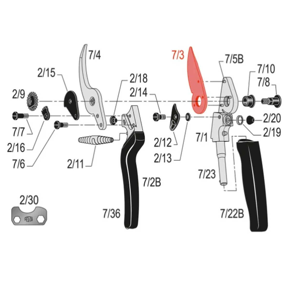 FELCO blade for model 7, 8 7/3