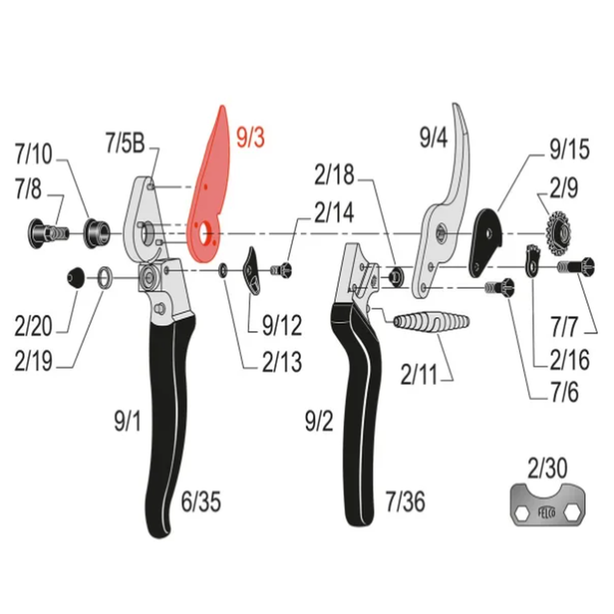 FELCO blade for model 9, 10, 9/3