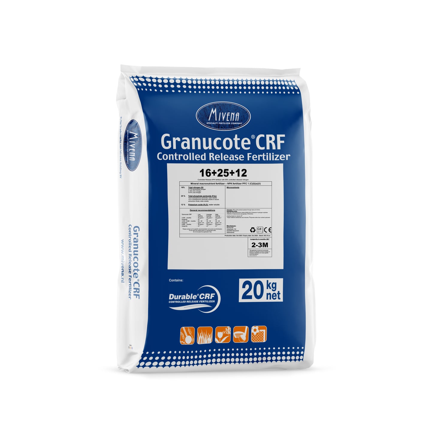 Mivena Field-Cote CRF Fertiliser 16+25+12