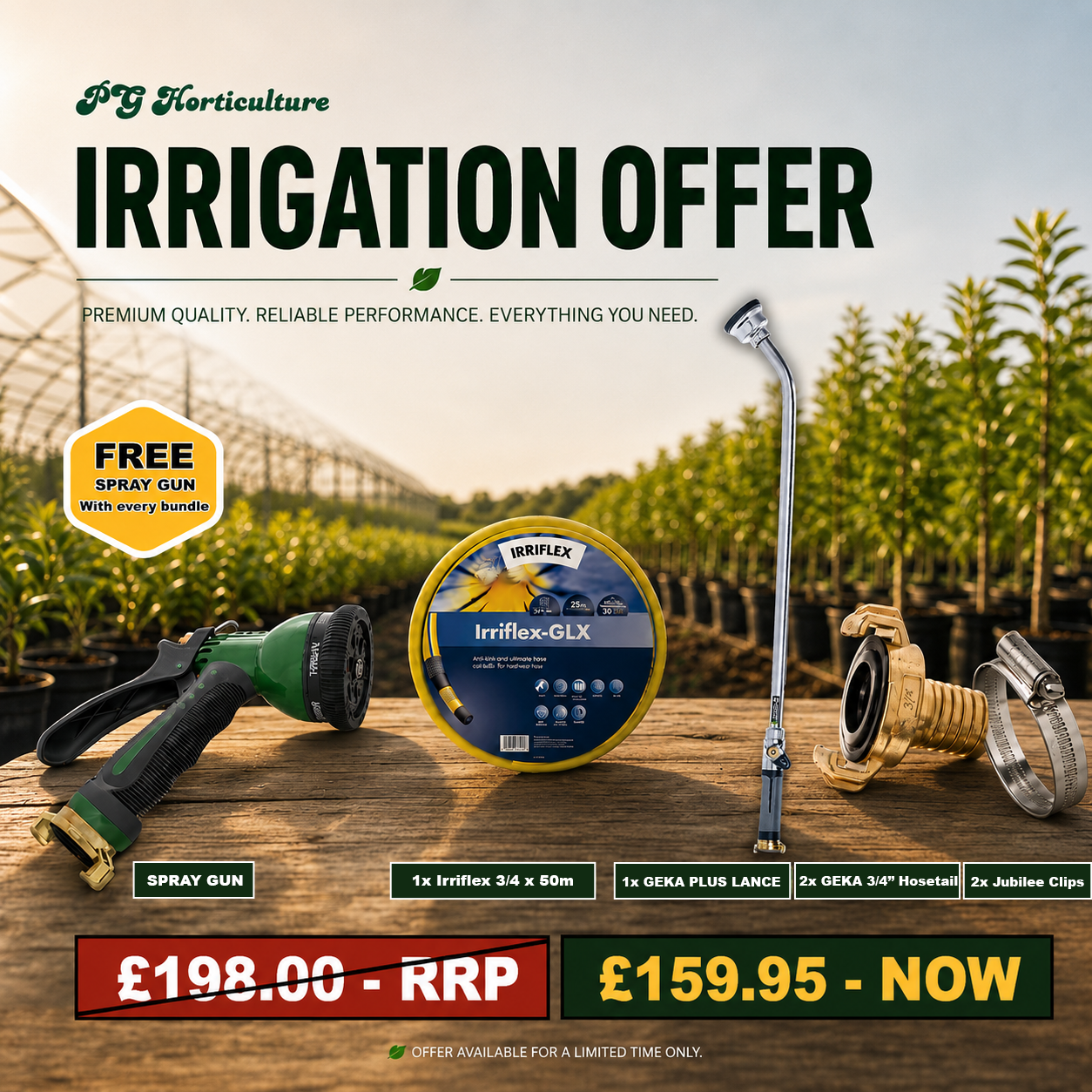 GEKA Professional Watering Bundle | Lance, Hose & Fittings