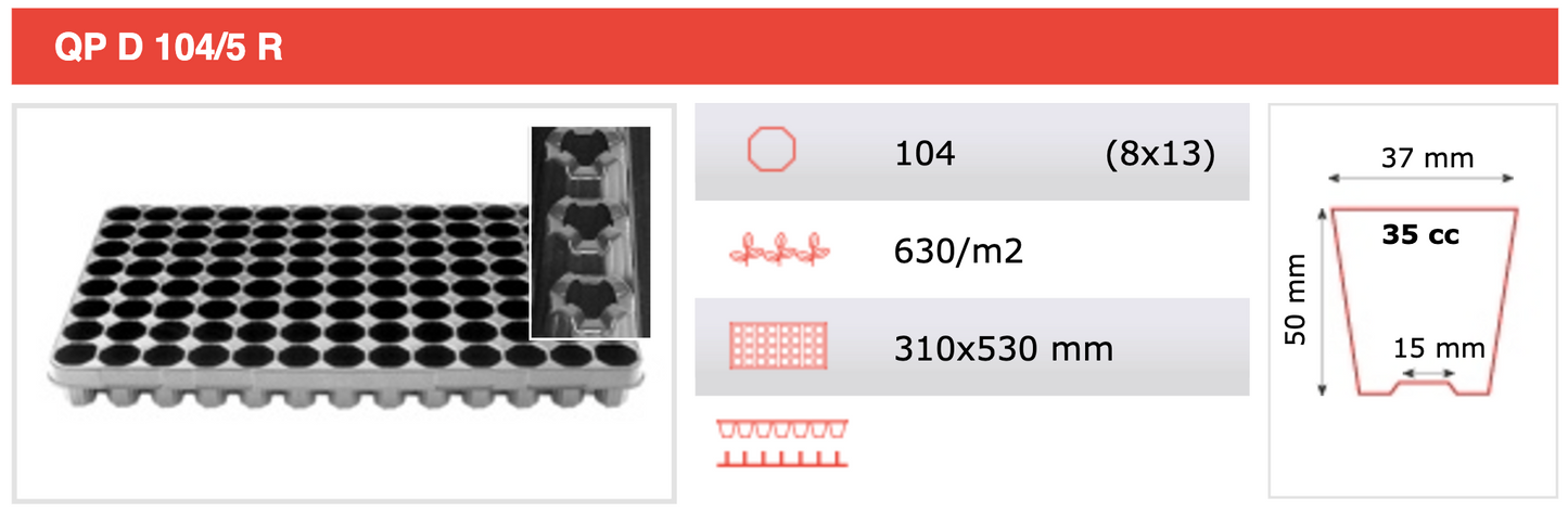 Propagation Tray QPD104/5RB (box of 25)