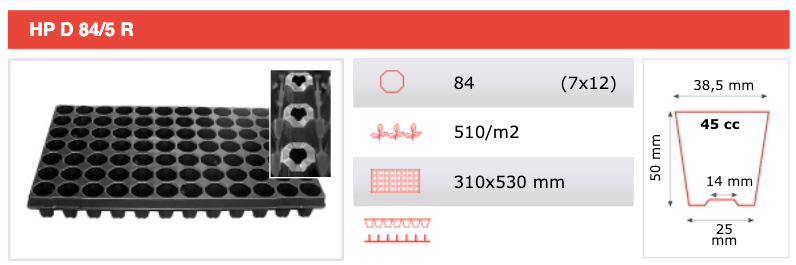 Propagation Tray HPD84/5RB (box of 50)