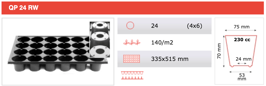 Propagation Tray QP24RWB (box of 25)