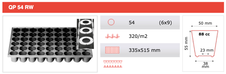 Propagation Tray QP54RWB (box of 25)