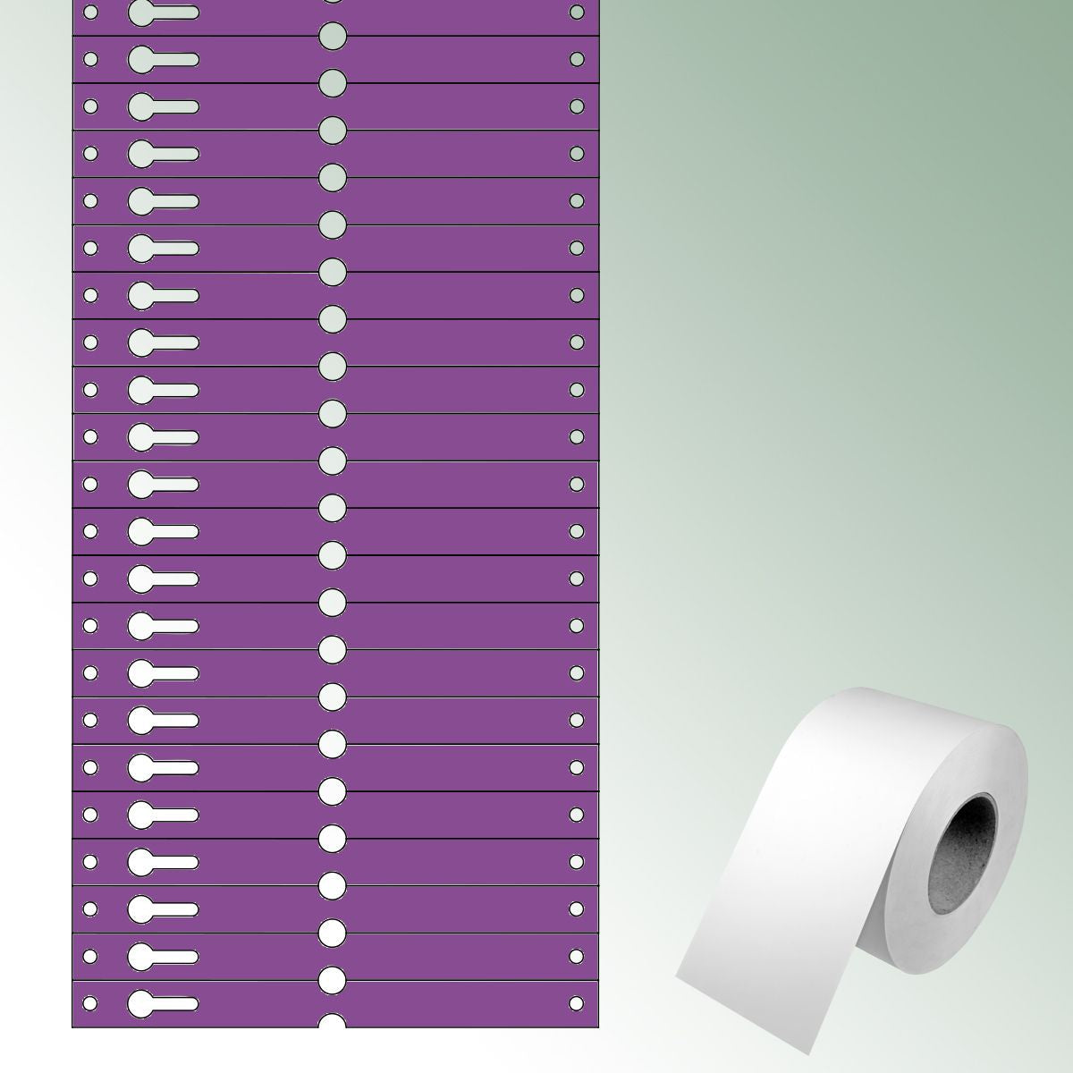 Loop Labels 140x12,75mm violet, unprinted No./roll = 1000 pieces