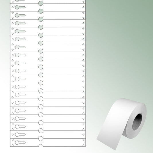 Loop Labels 180x19,125mm white, unprinted No./roll = 1000 pieces