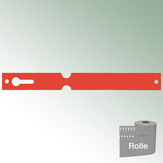 Loop Labels 180x19,125mm red, unprinted No./roll = 1000 pieces