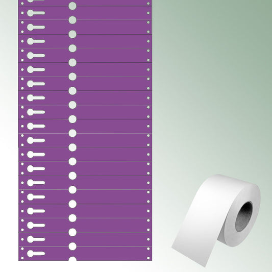 Loop Labels 180x19,125mm violet, unprinted No./roll = 1000 pieces