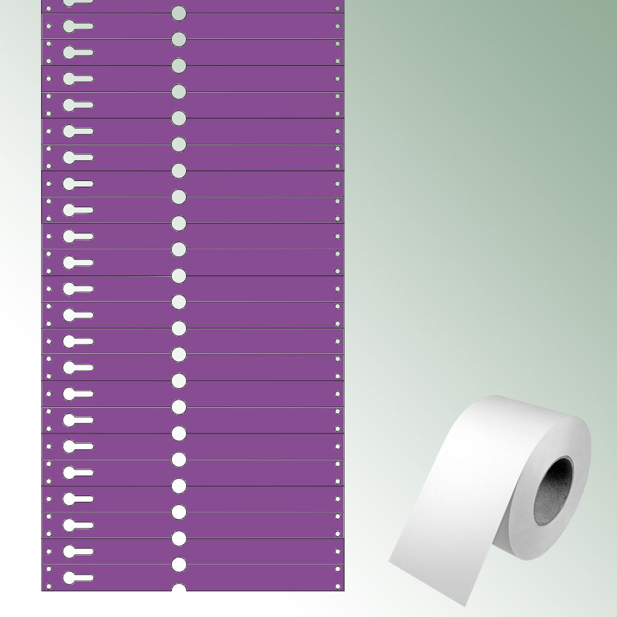 Loop Labels 220x19,125mm violet, unprinted / large loop No./roll = 1000 pieces