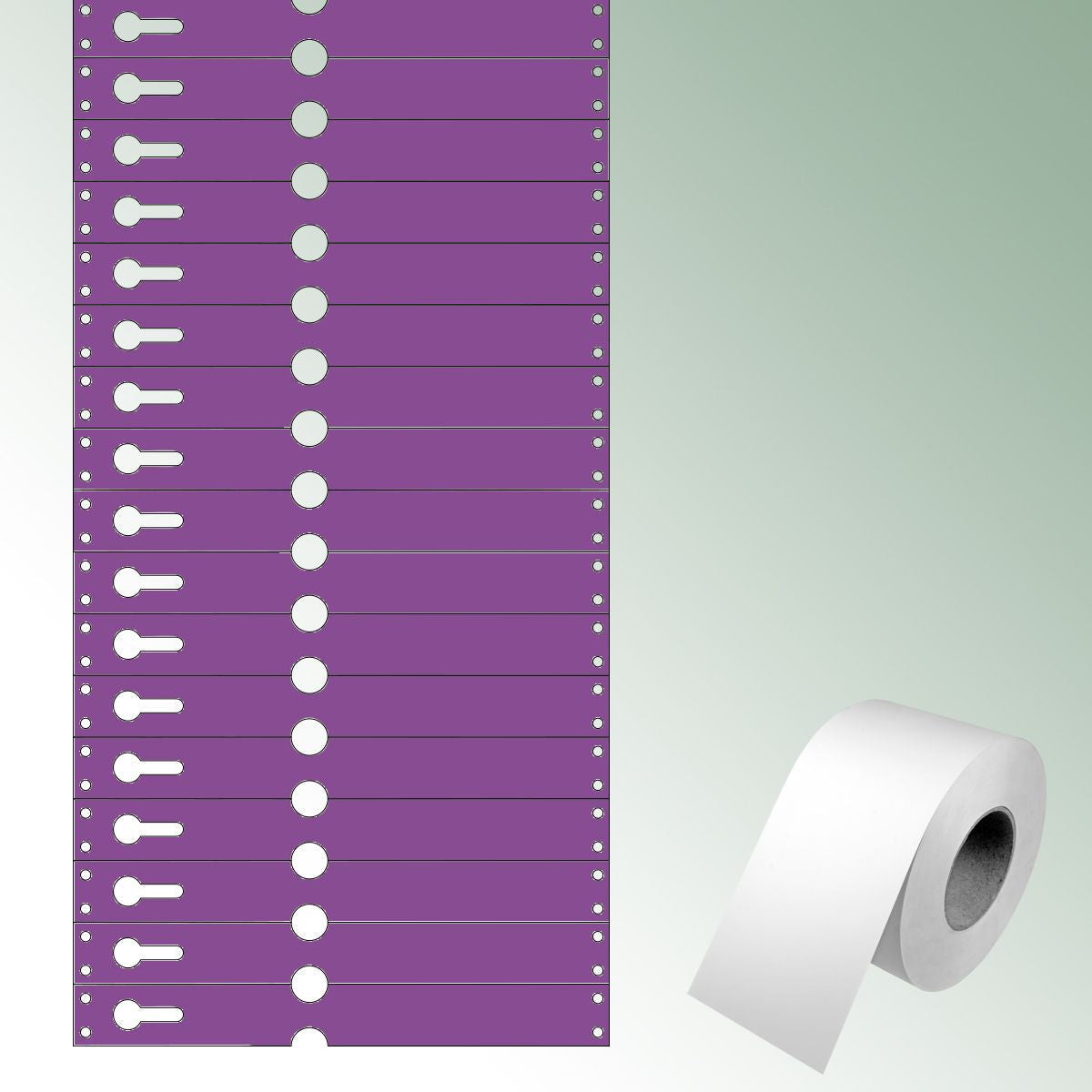 Loop Labels 220x25,50mm violet, unprinted standard box = 2.500 pieces