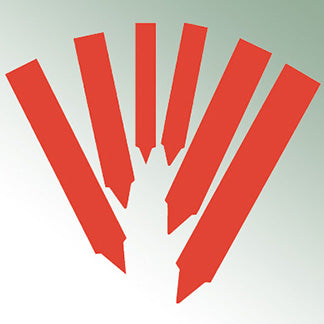 Stick Labels 12x1,8cm red, unprinted No./pack = 500 pieces – PG ...