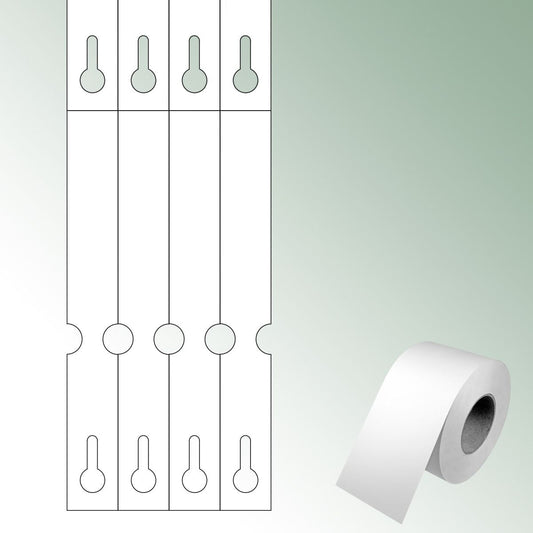 Thermal-Transf. Loops 200x25 white, unprinted No./roll = 3000 pieces