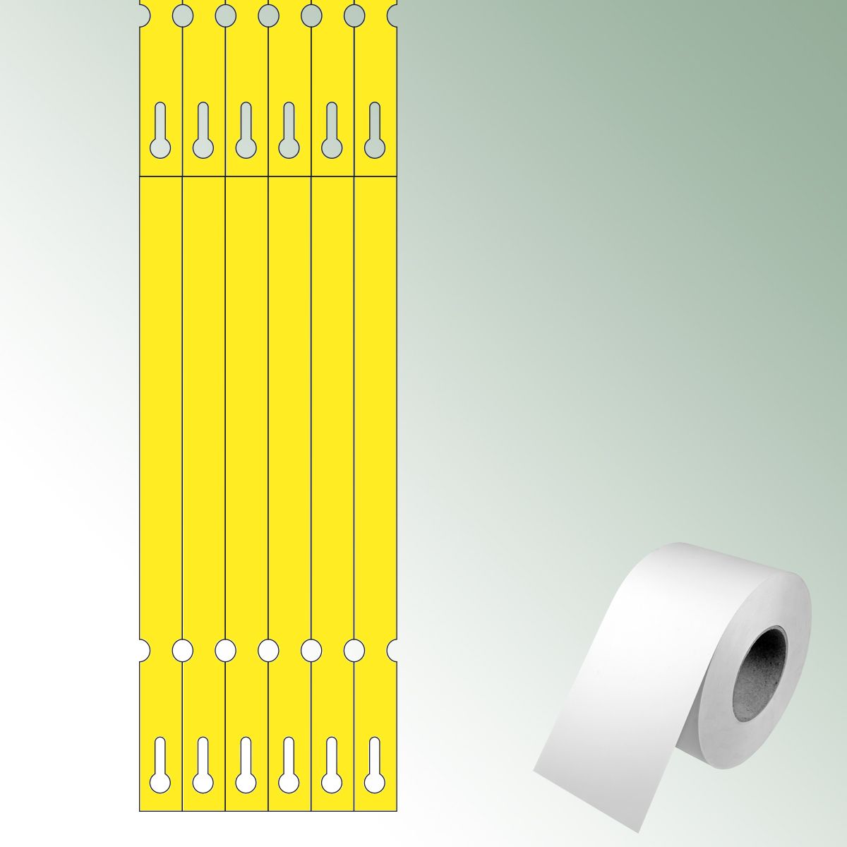 Thermal-Transf. Loops 250x17 yellow, unprinted No./roll = 2000 pieces