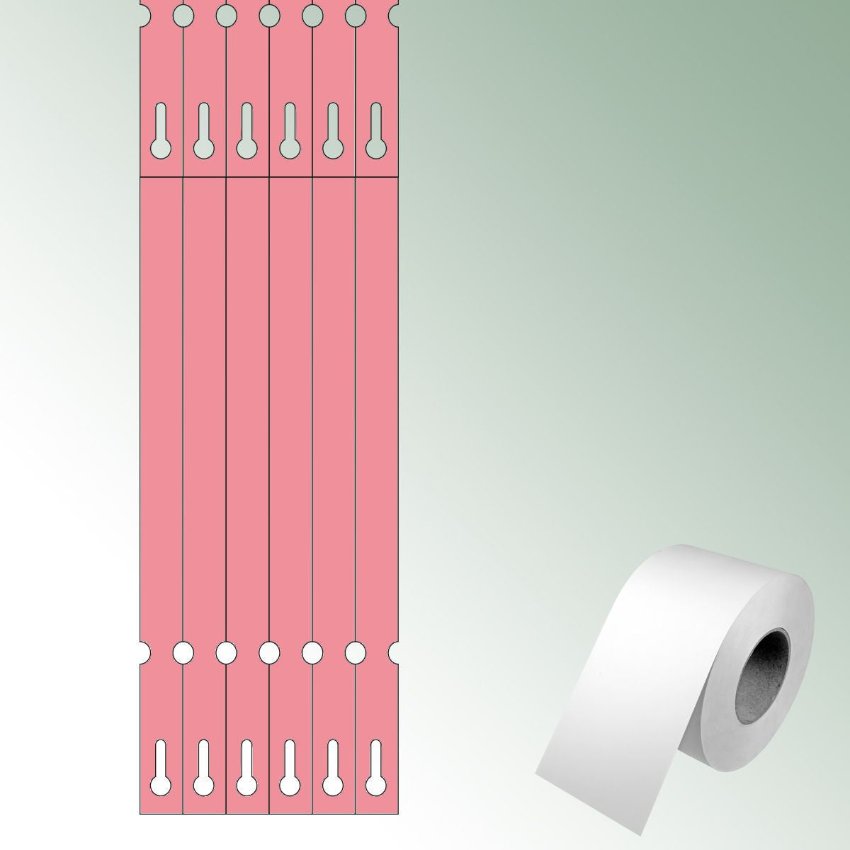 Thermal-Transf. Loops 250x17 pink, unprinted No./roll = 2000 pieces