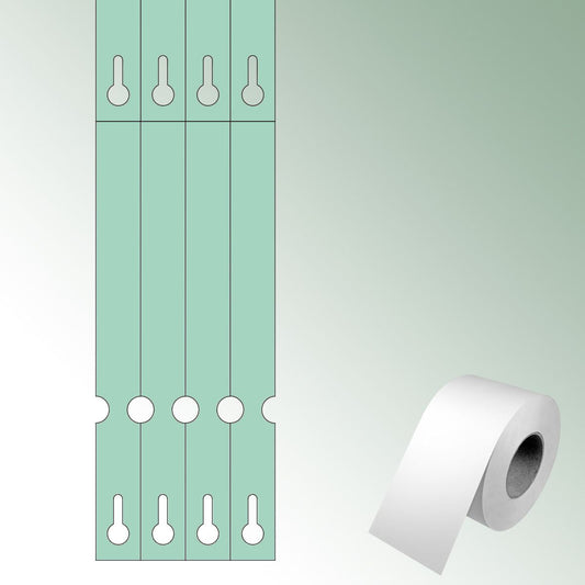 Thermal-Transf. Loops 250x25 green, unprinted No./roll = 2000 pieces