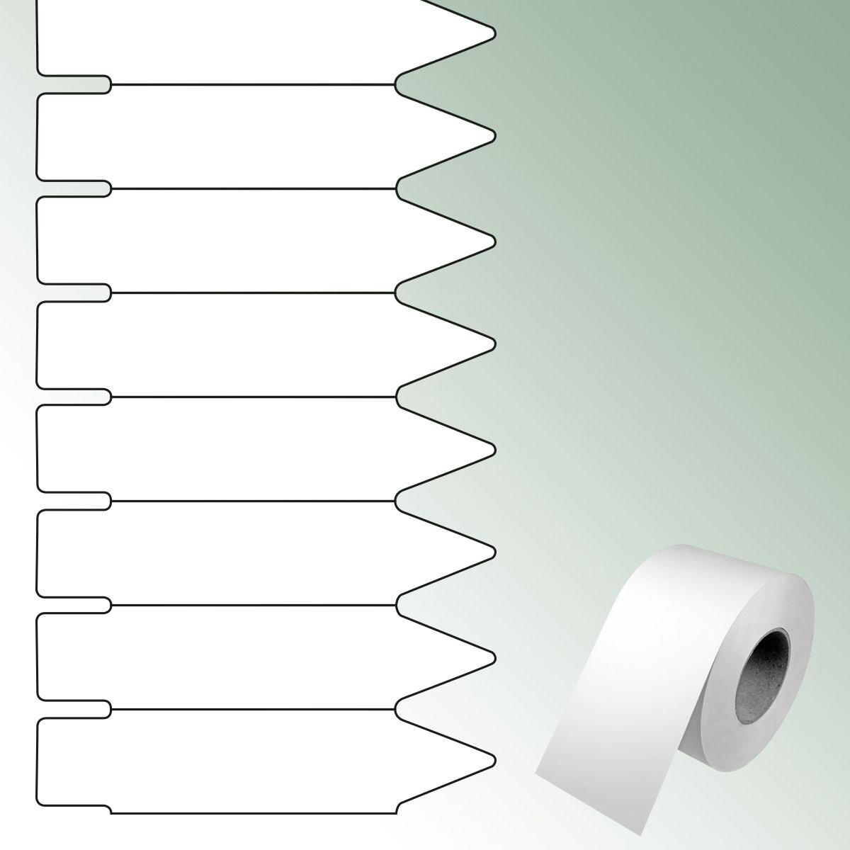 TT Stick Labels 75x17mm white, unprinted No./roll = 2500 pieces