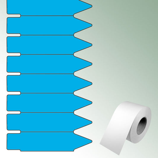 TT Stick Labels 75x17mm blue, unprinted No./roll = 2500 pieces