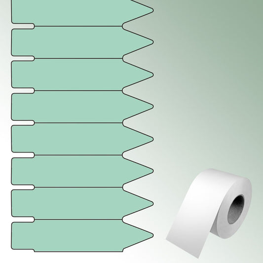 TT Stick Labels 75x17mm green, unprinted No./roll = 2500 pieces