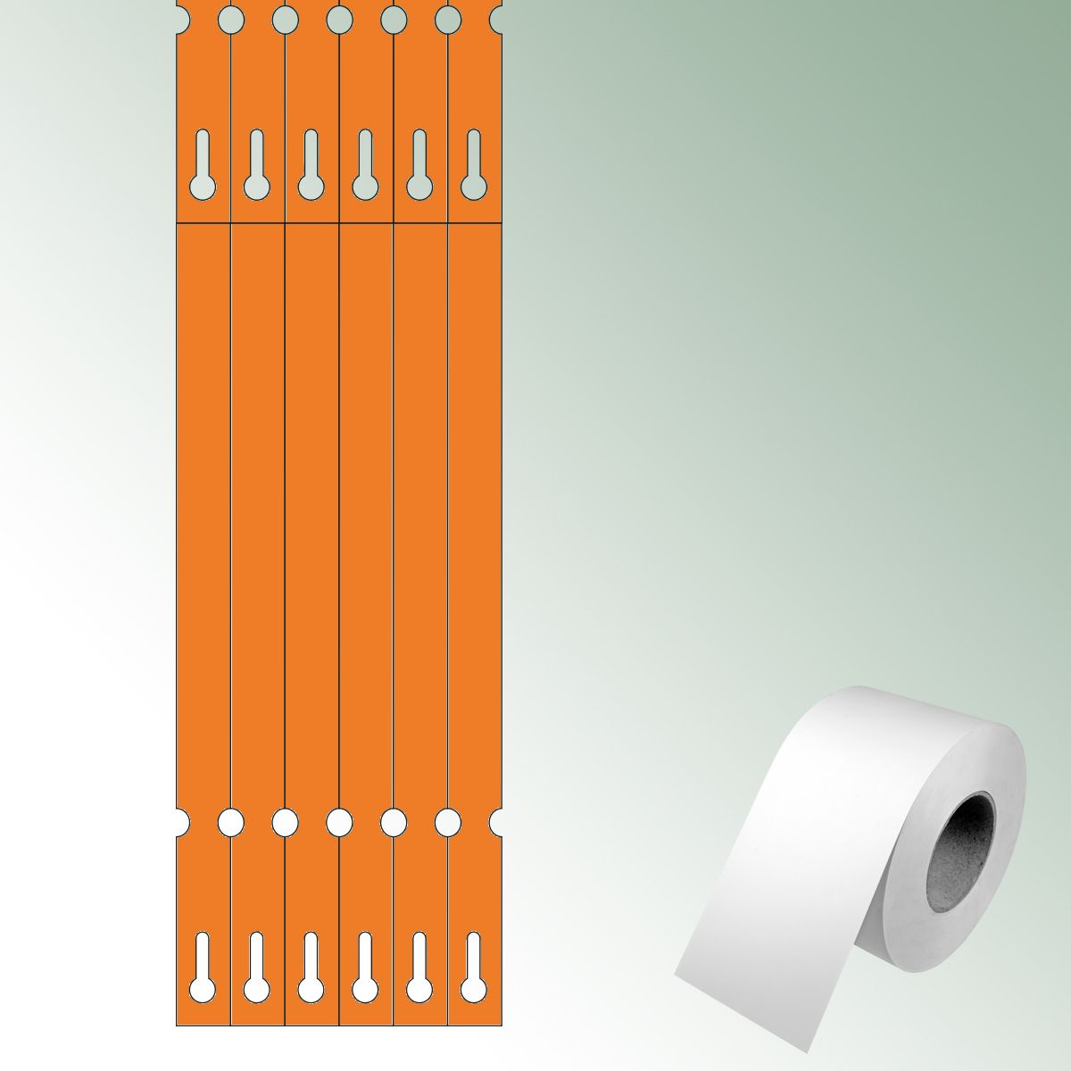 Opti-loops 250x17 orange, unprinted No./roll = 2000 pieces