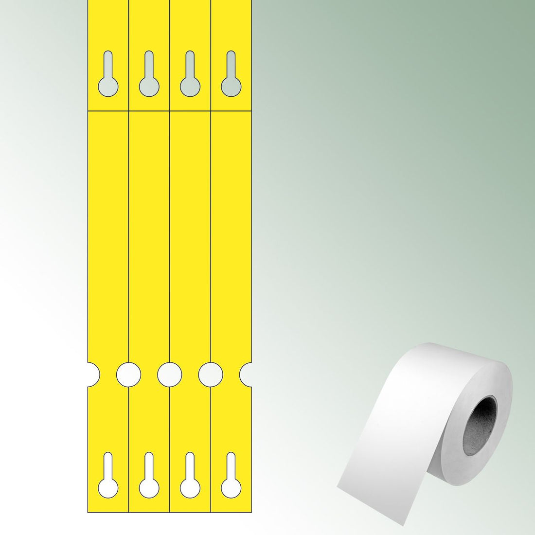 Opti-loops 250x25 yellow, unprinted No./roll = 2000 pieces – PG ...
