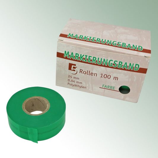 Marking Tape 25mm Green Roll = 100 m