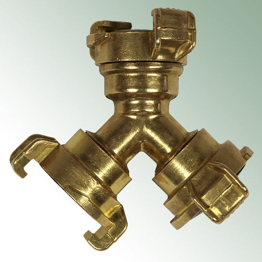 3-way Connector Made from Brass with 3 GEKA couplings