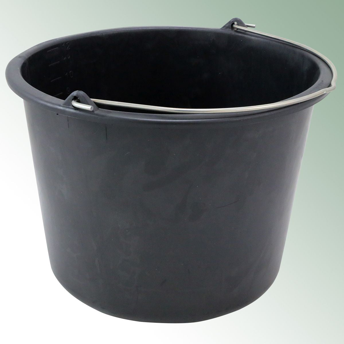 Plastic Bucket 12 Ltr black sturdy design